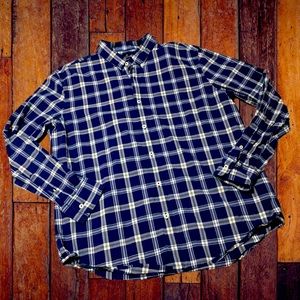 American Eagle Plaid Button up shirt Mens Size Large 100% Cotton